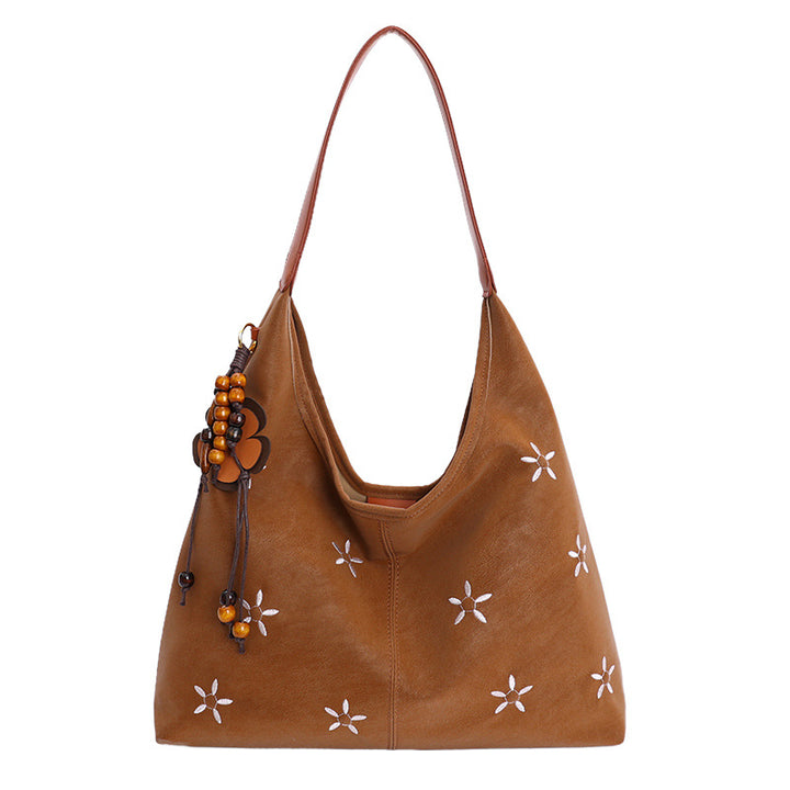 Damen modische Hobo-Handtasche mit floralen Applikationen Nord Taschen