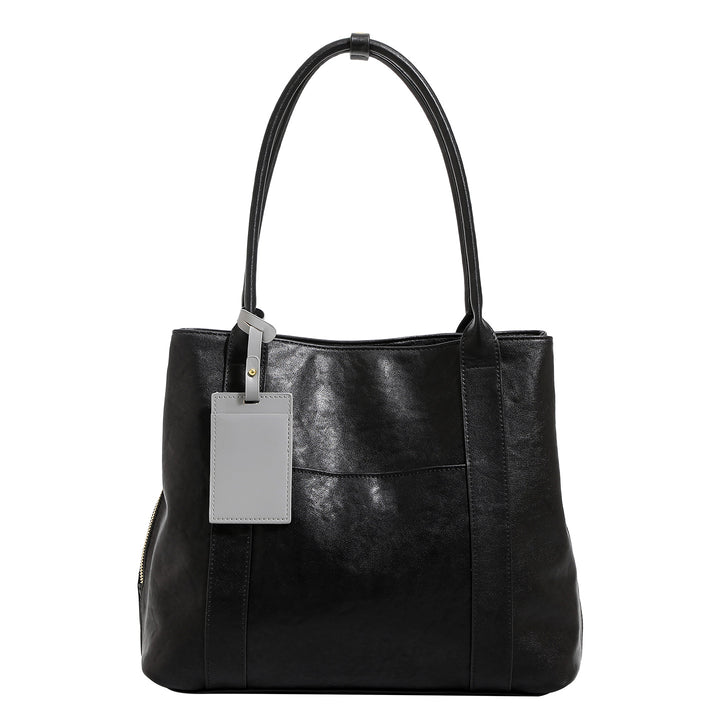Damen Shopper-Tasche aus hochwertigem Kunstleder mit praktischem Innenlayout Nord Taschen