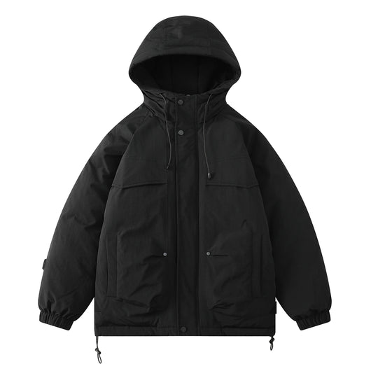Damen Gepolsterter Parka mit Kapuze und Utility-Taschen Nord Taschen