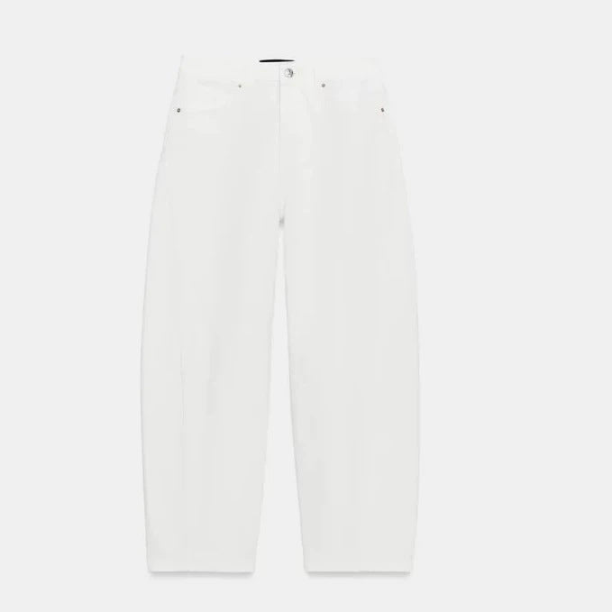 Damen High‑Waist Relaxed‑Fit Mom‑Jeans mit weitem Bein und 5‑Pocket Nord Taschen
