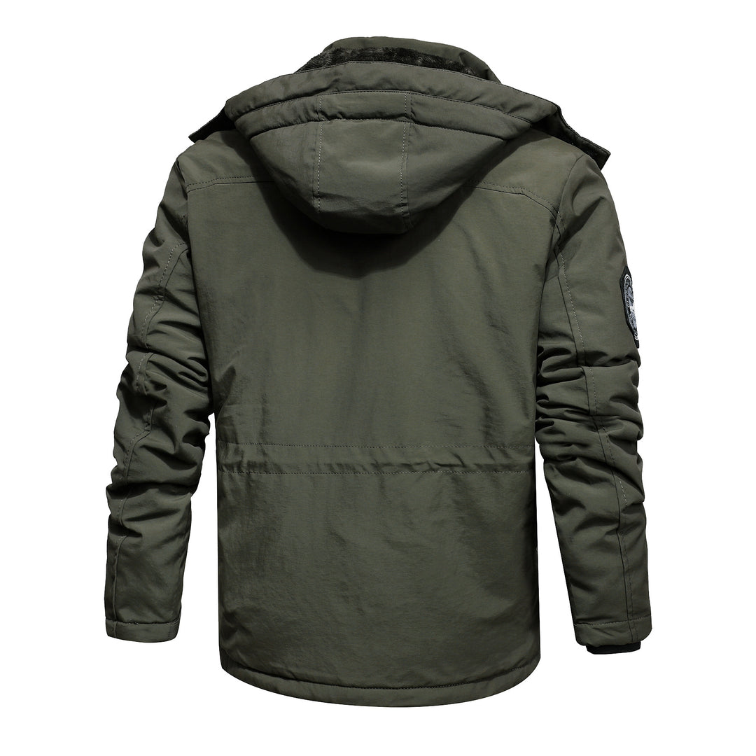 Herren wasserabweisender Utility-Parka mit Teddyfutter, Kapuze und Multifunktionstaschen Nord Taschen
