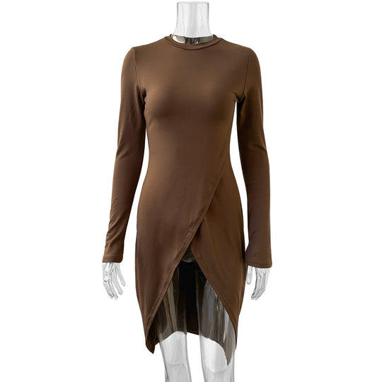 Damen eleganter Longsleeve mit raffinierter Wickeloptik Nord Taschen
