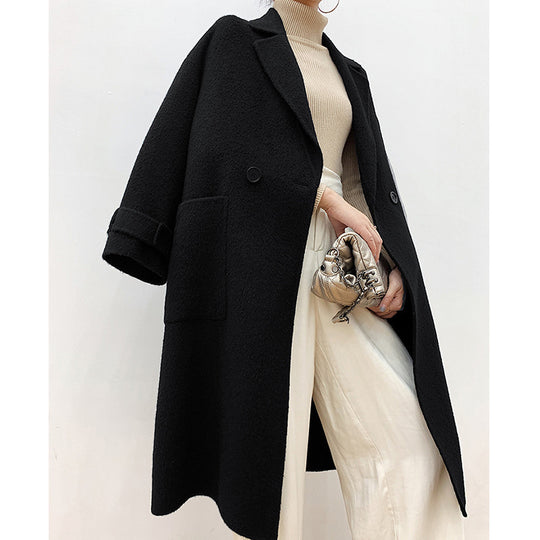 Damen Eleganter und bequemer Wollmantel Nord Taschen