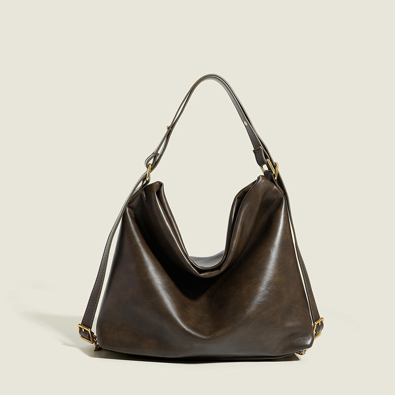 Damen Hobo-Tasche aus geschmeidigem Kunstleder mit elegantem Faltendesign Nord Taschen