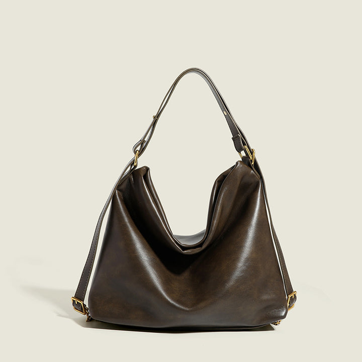 Damen Hobo-Tasche aus geschmeidigem Kunstleder mit elegantem Faltendesign Nord Taschen