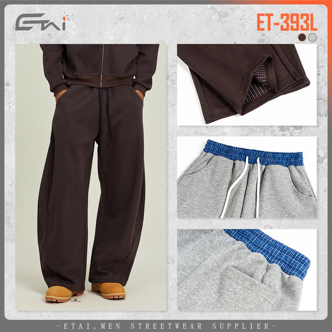 Damen Weite Cropped-Sweathose mit tiefem Schritt, Kordelzug und kontrastierendem Bund Nord Taschen
