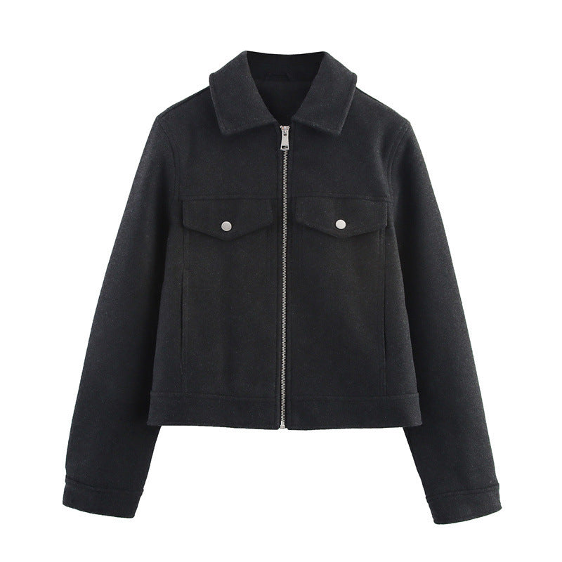 Damen Leichte wattierte Windjacke mit Stehkragen und Polka‑Dot‑Print Nord Taschen