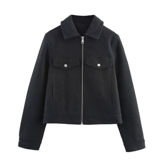Damen Leichte wattierte Windjacke mit Stehkragen und Polka‑Dot‑Print Nord Taschen