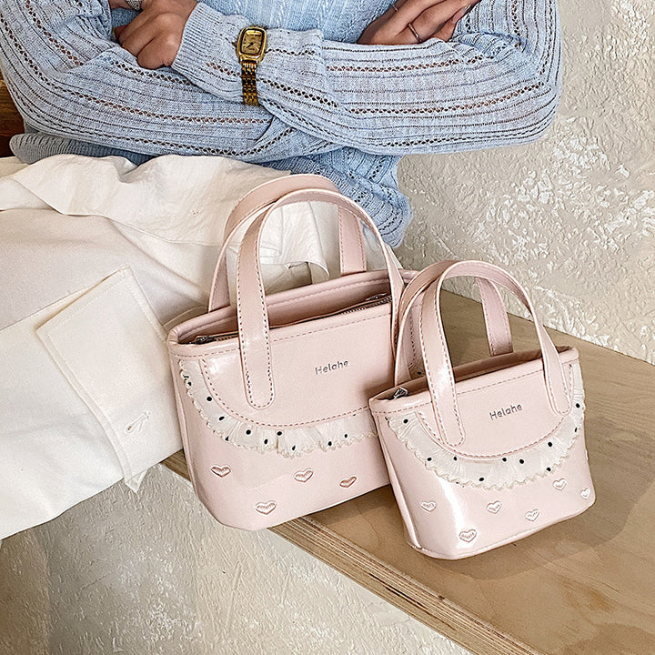 Damen modische Handtasche mit verspieltem Rüschendesign Nord Taschen