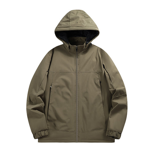 Herren Wasserabweisende Softshelljacke mit Kapuze, winddicht und atmungsaktiv Nord Taschen