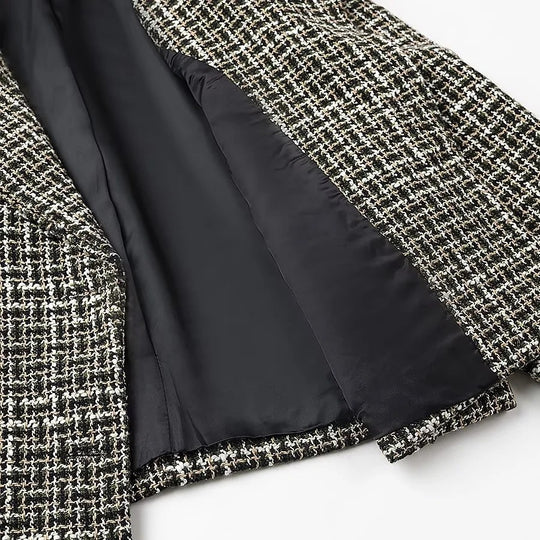 Damen Kurzblazer aus Bouclé‑Tweed mit kastiger Cropped‑Silhouette Nord Taschen