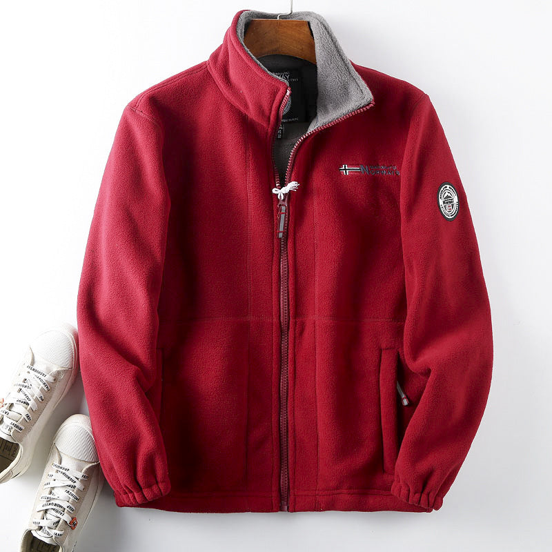 Herren Fleece Jacke Nord Taschen