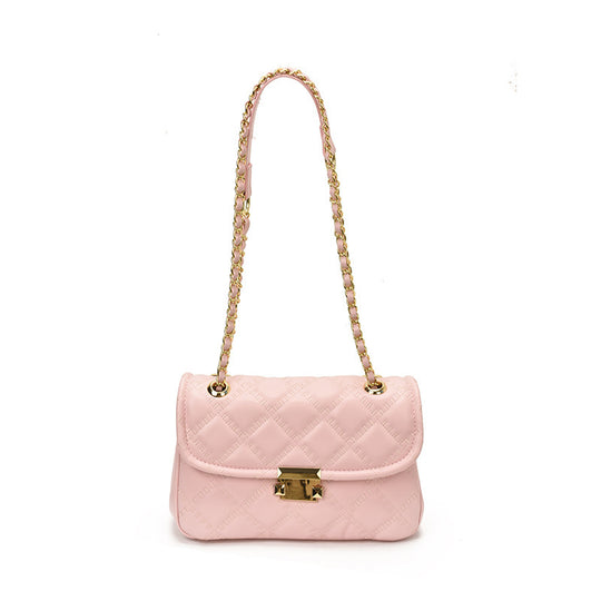 Damen Umhängetasche mit eleganter Steppung und goldenen Kettenakzenten Nord Taschen
