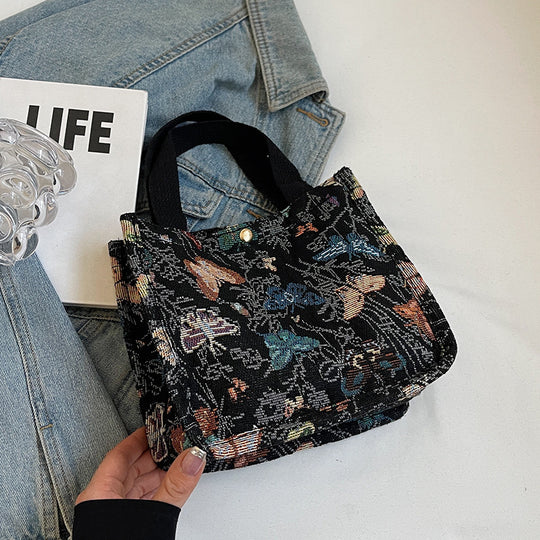 Damen Tragetasche mit floralem Motiv und robusten Griffen Nord Taschen