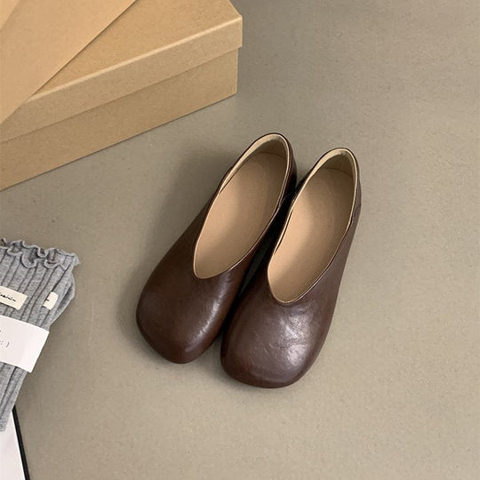 Damen bequeme Ballerinas aus hochwertigem Leder mit flexibler Sohle Nord Taschen