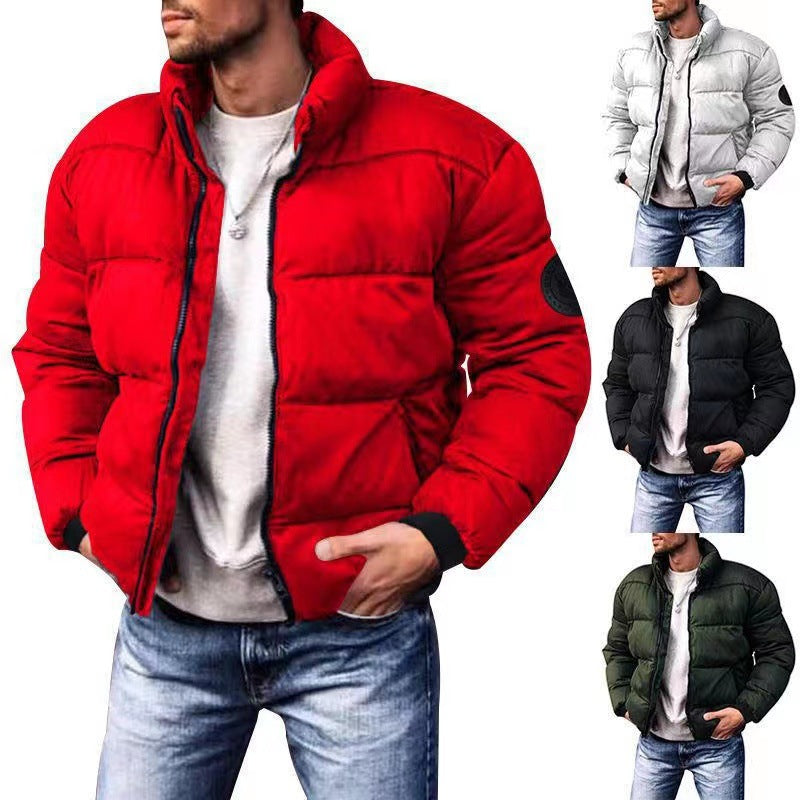 Herren wattierte Steppjacke mit hohem Stehkragen, Thermofüllung und elastischen Bündchen Nord Taschen