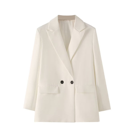 Damen Langer Oversize-Blazer mit markantem Revers, Pattentaschen und leichter Schulterpolsterung Nord Taschen