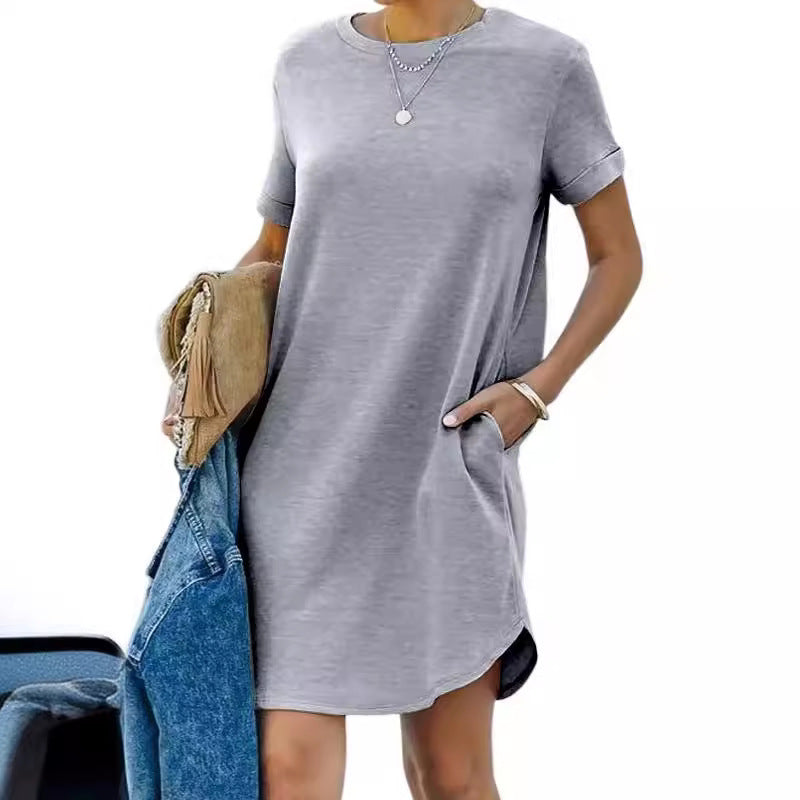 Damen Casual Kleid mit praktischen Taschen
