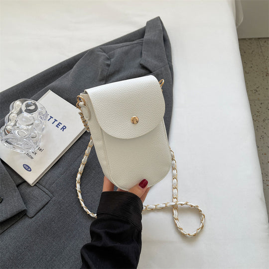 Damen Umhängetasche aus hochwertigem Leder mit elegantem Klappverschluss Nord Taschen