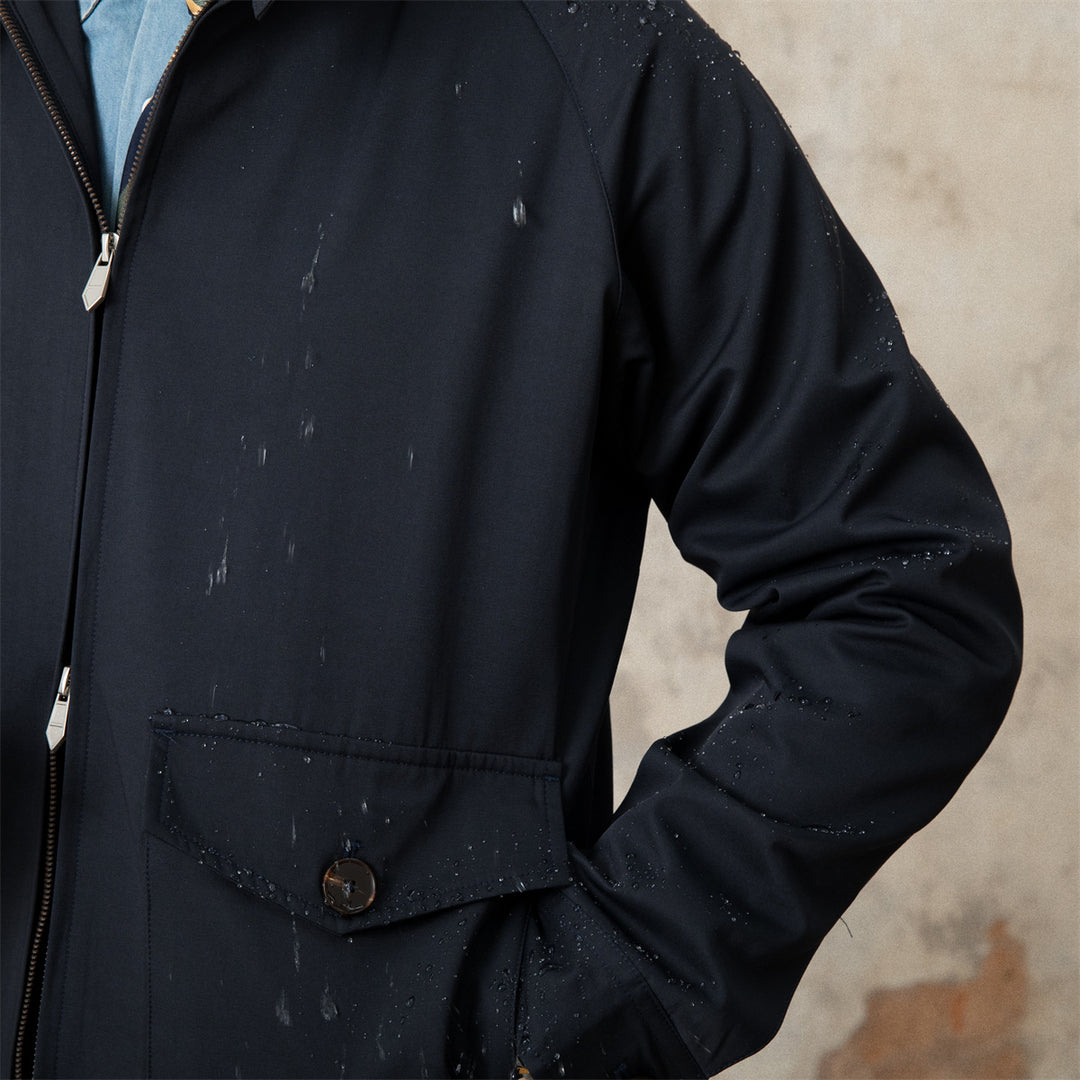 Herren Kurzblouson mit Cordkragen, Pattentaschen und Reißverschluss Nord Taschen