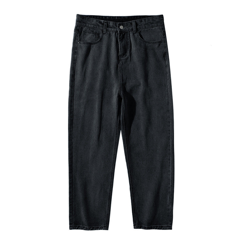 Damen Hochgeschnittene Relaxed-Fit Denim‑Hose mit leicht taillierter Schnittführung und geradem Knöchelabschluss Nord Taschen
