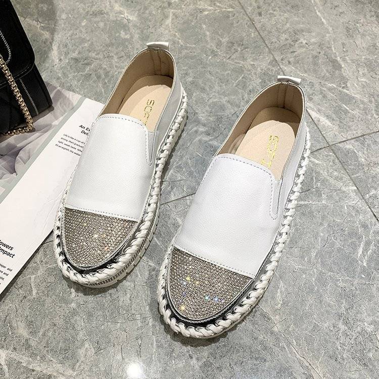 Damen nan glänzende Slip-On Plateau-Sneaker mit geflochtenem Rand und elastischem Einsatz Nord Taschen