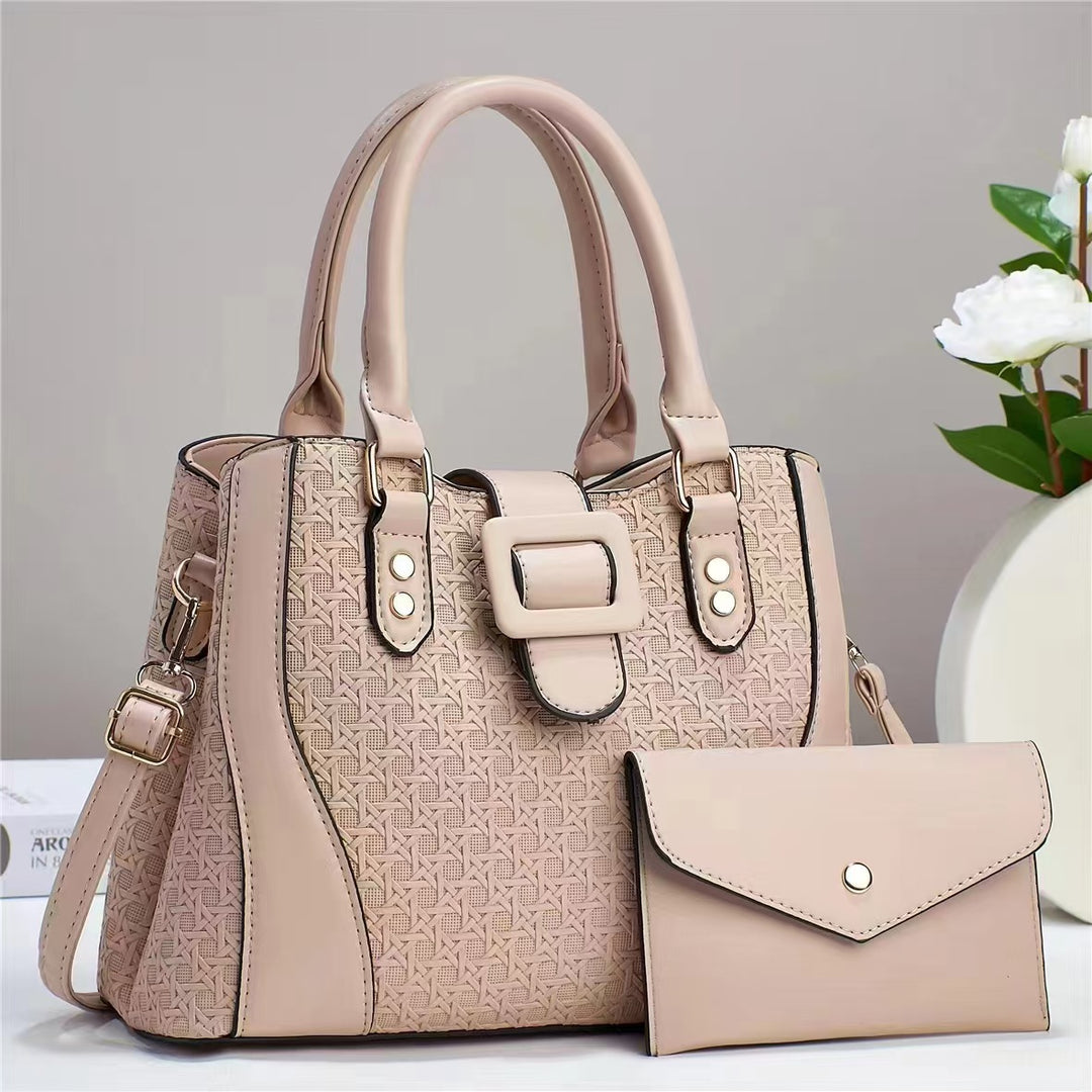 Damen modische Handtasche mit anspruchsvollem Reliefdesign und abnehmbarer Clutch Nord Taschen