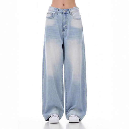 Damen Weit geschnittene Casual Jeans Nord Taschen