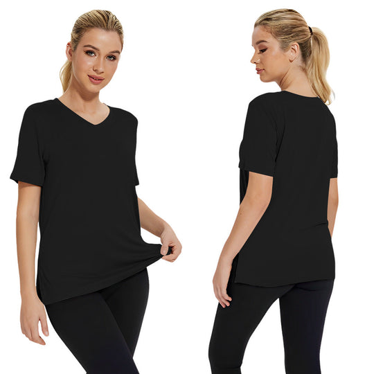 Damen Funktionales V-Ausschnitt Sportshirt mit atmungsaktiver Technologie Nord Taschen