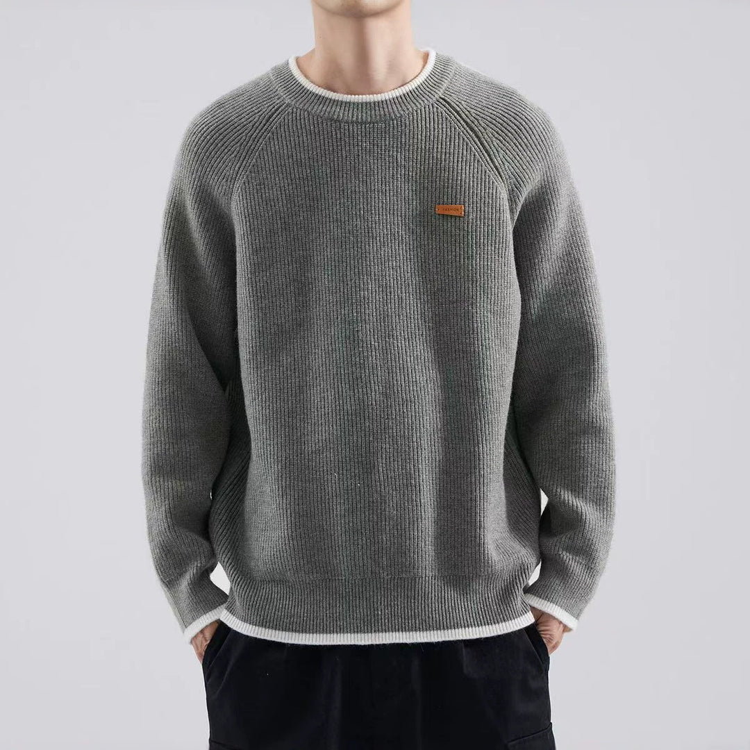 Herren Gemütlicher Strickpullover Nord Taschen