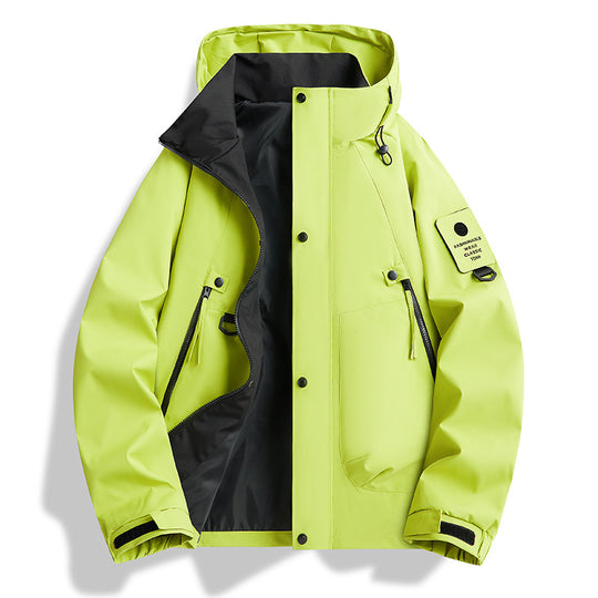 Herren Atmungsaktive Softshell‑Kapuzenjacke mit Utility‑Ärmeltasche und D‑Ring Nord Taschen