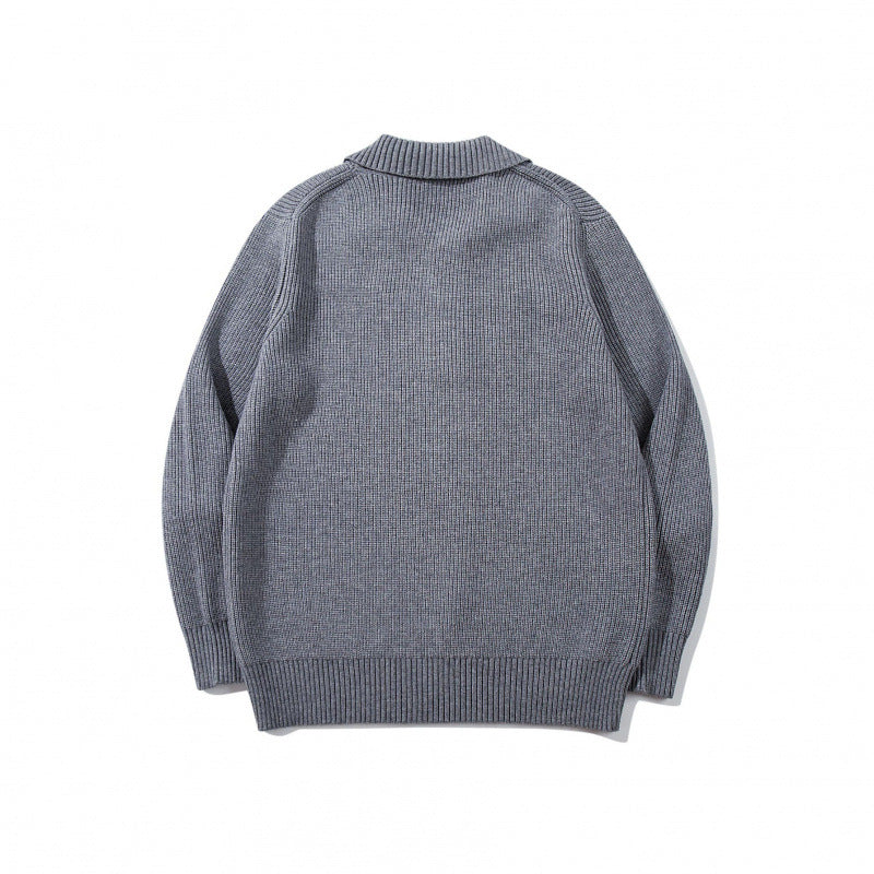 Herren Feinstrick-Polo-Pullover mit Hemdkragen, Knopfleiste und geripptem Saum Nord Taschen