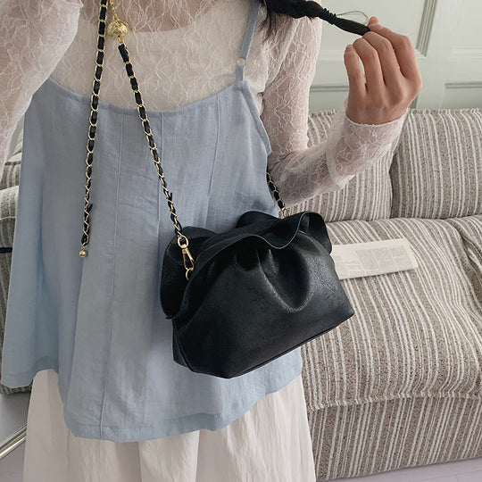 Damen elegante Clutch mit geflochtenem Kettenriemen und raffiniertem Design Nord Taschen
