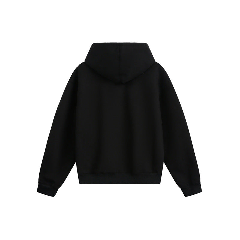 Unisex Oversize Kapuzen-Zipjacke mit Zwei-Wege-Reißverschluss und Statement-Print Nord Taschen