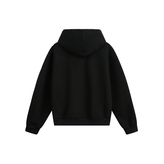 Unisex Oversize Kapuzen-Zipjacke mit Zwei-Wege-Reißverschluss und Statement-Print Nord Taschen