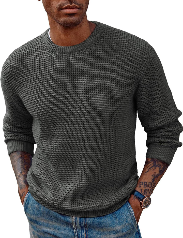 Herren Großer Strickpullover mit strukturiertem Gew Nord Taschene