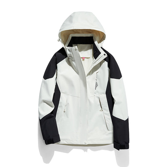 Damen zweilagige Softshell‑Outdoorjacke mit abnehmbarem Fleece‑Innenlayer und Kapuze Nord Taschen