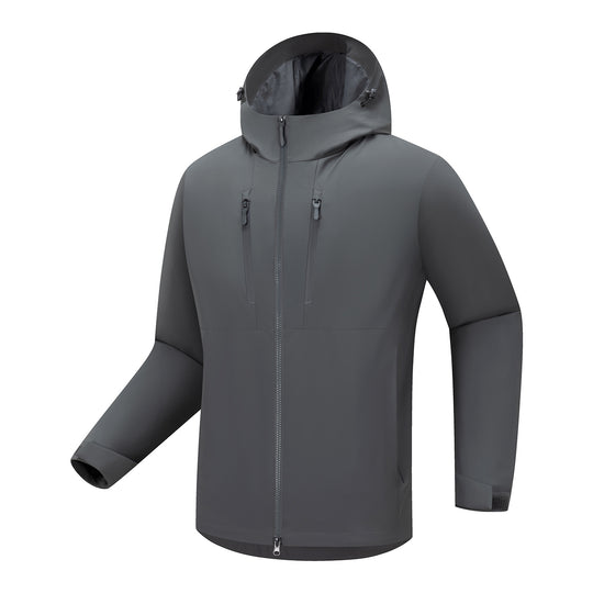 Herren Technische Softshell-Jacke mit ergonomischer Kapuze und vertikalen Brusttaschen Nord Taschen