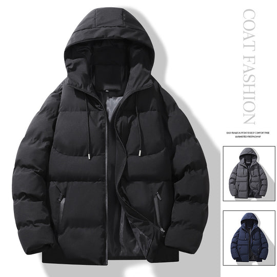 Herren Gepolsterte Steppkapuzenjacke mit Thermofüllung und winddichter Außenhaut Nord Taschen