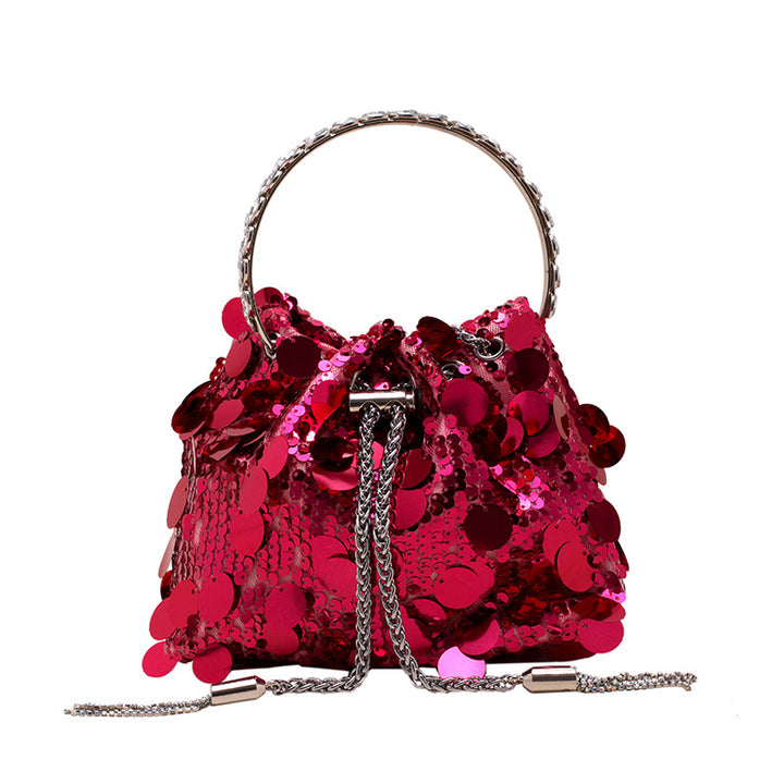 Damen glamouröse Beuteltasche mit funkelnden Pailletten Nord Taschen