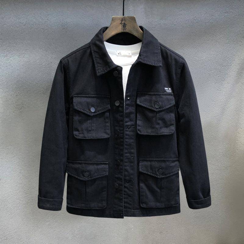 Herren Utility-Fieldjacke mit vier aufgesetzten Pattentaschen und klassischem Hemdkragen Nord Taschen
