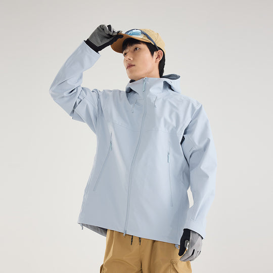 Damen Leichte technische Regenjacke im Oversize-Utility-Schnitt mit verstellbarer Kapuze Nord Taschen
