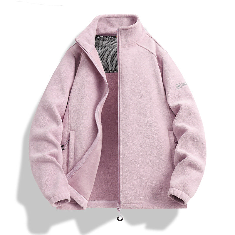 Herren Fleecejacke mit Stehkragen, Windabweisender Microfleece und Reißverschlusstaschen Nord Taschen