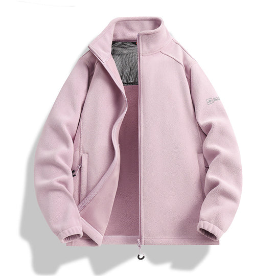 Herren Fleecejacke mit Stehkragen, Windabweisender Microfleece und Reißverschlusstaschen Nord Taschen