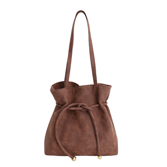 Damen Hobo-Tasche aus weichem Kunstleder mit praktischem Kordelzug Nord Taschen