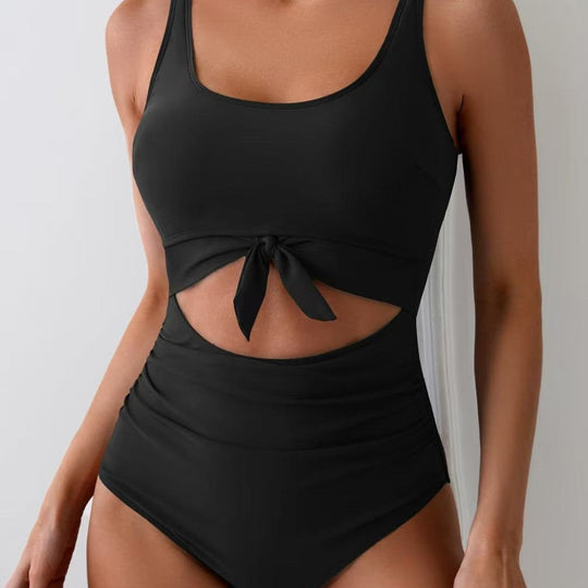 Damen Bikini-Set mit hohem Bund und modischem Knoten-Detail - Arvani