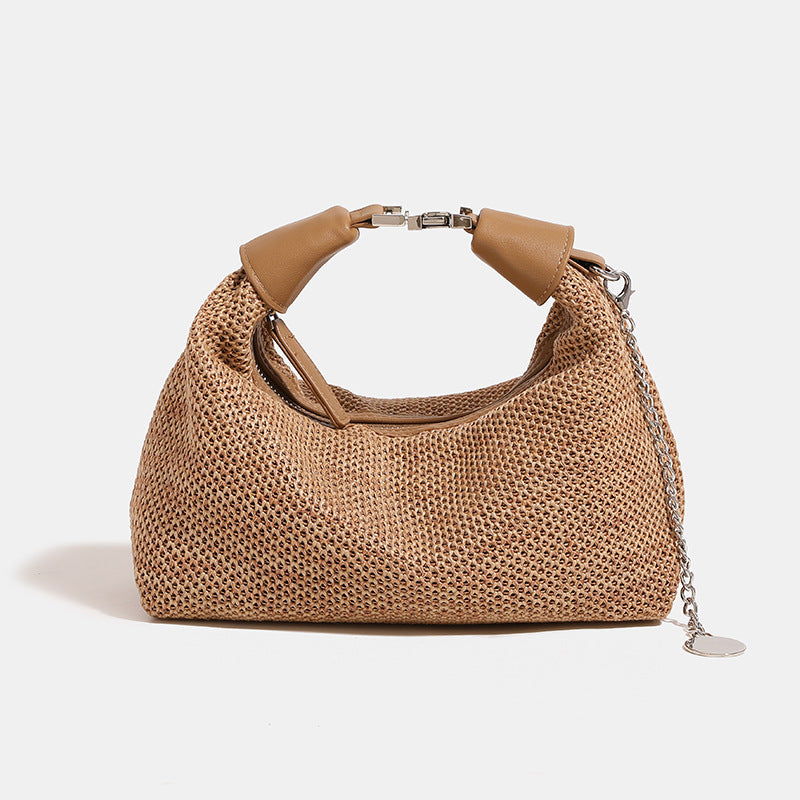 Damen Hobo-Tasche mit raffiniertem Flechtmuster und elegantem Kettenhandgriff Nord Taschen