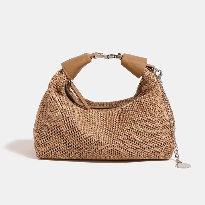 Damen Hobo-Tasche mit raffiniertem Flechtmuster und elegantem Kettenhandgriff Nord Taschen