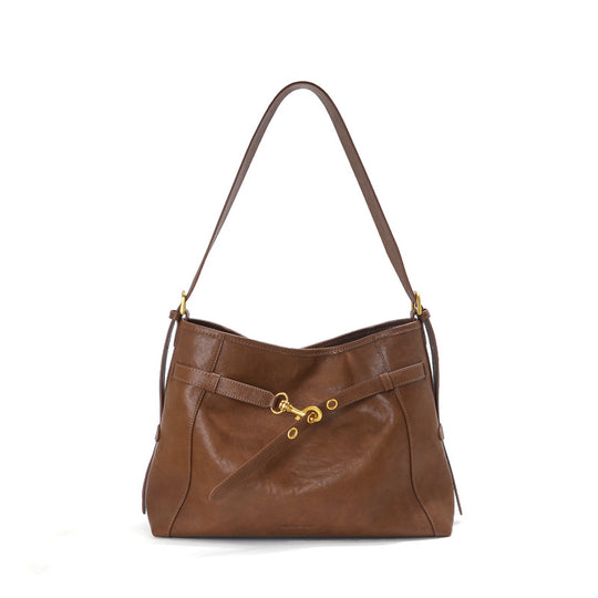 Damen Schultertasche mit elegantem Schnitt und goldenen Akzenten Nord Taschen