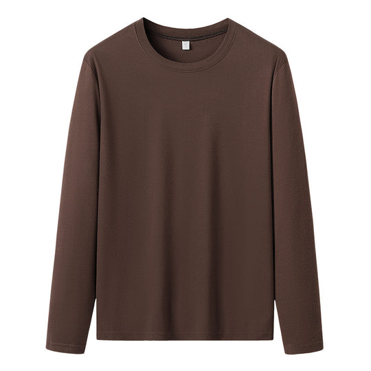Herren Langärmeliges Rundhals-Basicsweatshirt aus weichem Baumwollmix Nord Taschen